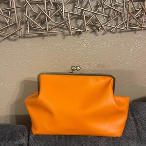 Vibrant Orange Clutch Bag